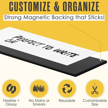 Magnetic Strip, Magnetic Tape, Magnet Tape, Blank Roll, 2 in x 10 Ft - size: 2 In x 10 Ft