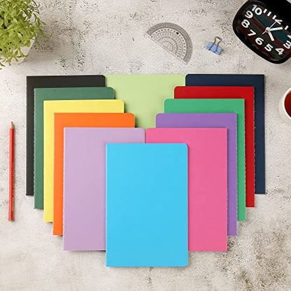 24 Pack Blank Notebook & Journal Bulk, Multi Cover, Unlined Plain Thick Paper, A5 Size, 5.5x8.3 inch, 60 Page, Small Sketchbook Subject Note Pad Set for Women Men Kids Traveler Student Office - color: Multi, style: Multi-24-Unlined