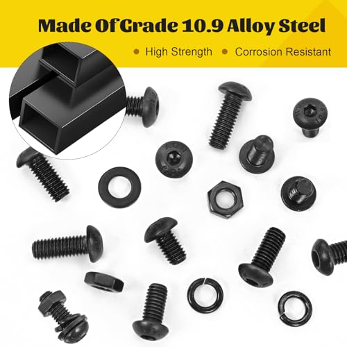 2640PCS M2 M3 M4 M5 Metric Socket Button Head Screws Assortment Kit - size: M2M3M4M5 2640pcs
