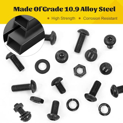 2640PCS M2 M3 M4 M5 Metric Socket Button Head Screws Assortment Kit - size: M2M3M4M5 2640pcs