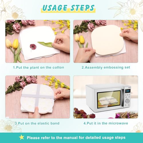 Coldairsoap Microwave Flower Press Kit for Adults 4 Layers 8" x 8"