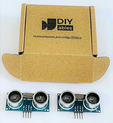 2pcs HC-SR04 Ultrasonic Sensor for Arduino, ESP32, ESP8266, Raspberry Pi