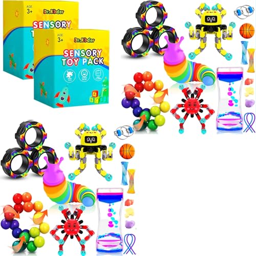 30Pack Fidget Toys Bulk for Adult Kids Age 5-7, 8-12, Sensory Autism Travel Must Have ADHD Autistic Figette Classroom Treasure Prize Box School Must Have Stress Anxiety Easter Basket Stuffers Gifts - style: 30pc