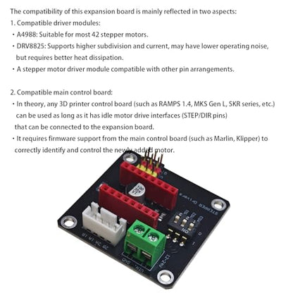 2Pcs 3D Printer 42 Stepper Motor Driver Expansion Board DRV8825 A4988 3D Printer Control Shield Module - style: 2Pcs 42 Stepper Motor Driver Expansion Board DRV8825/A4988