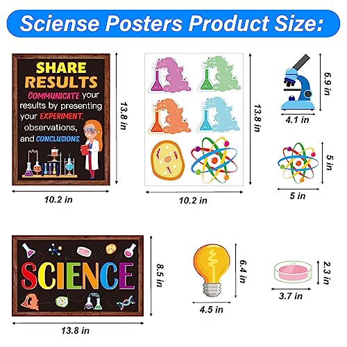 39 Pieces Science Bulletin Board Set Science Classroom Posters Cutouts for Classroom School Decoration Supplies
