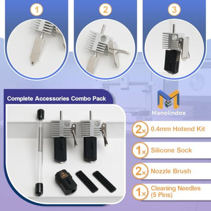 2PK 0.4MM SPARKX i7 Hotend Hardenend Steel Nozzle for Creality i7 Hot End