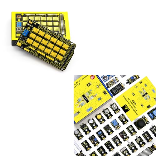 KEYESTUDIO 37 in 1 Box Sensors Kit + MEGA Sensor Shield for Arduino