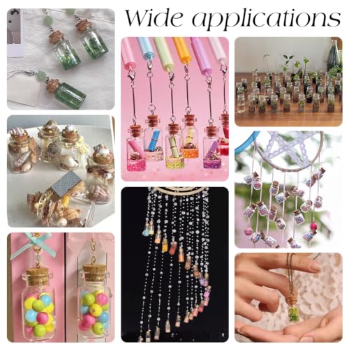 PH PandaHall 200pcs 1.5ml Clear Glass Jars with Cork Stoppers Mini Glass Bottles Small Glass Vials Tiny Jars for DIY Crafts Wedding Favors Party Decorations Gift Making Jewelry Making - size: 1.5ml