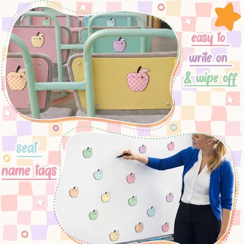 48 Pcs Pastel Dry Erase Magnetic Labels, Fruit - style: Fruit