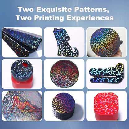 IdeaFormer-3D Rainbow Circles+Kaleidoscope PEK Build Plate for Creality K1/K1C/K1 SE/Ender 3 S1/Pro/Ender 3 V3 SE/Ender 3 V3 KE/Ender 5 S1, PEK Print Bed 235x235mm for K1/K1C/K1 SE/Ender 3 V3 SE/KE - color: Rainbow Circles+Kaleidoscope PEK