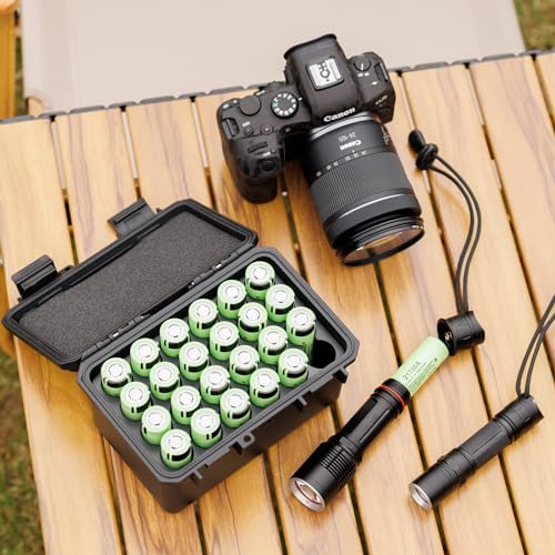 KIWIFOTOS 24 Slots 21700/20700 Battery Storage Case IP67 Waterproof - color: 24 Slots 21700 Battery Case
