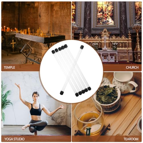 iplusmile 6 pcs Transparent Plastic Storage Tubes with Lids 8.97 in - size: 23.50X1.50X1.50CM