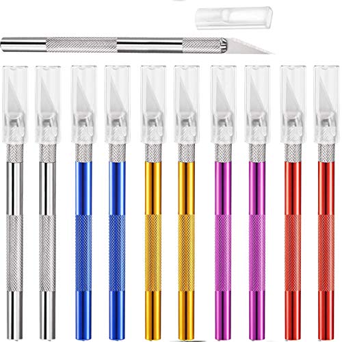 Mudder 15 Pack Exacto Knife Set, Craft Knives Hobby Knife, Muliticolor - color: Muliticolor