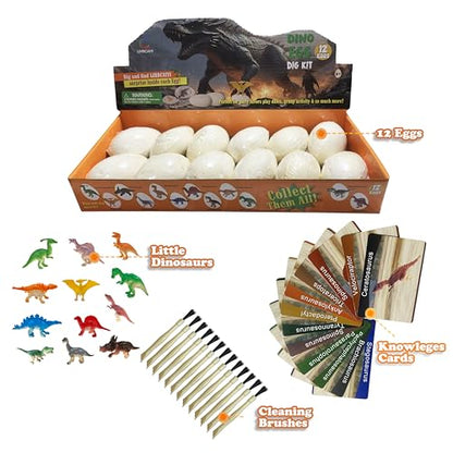 Dino Eggs Dig Kit 12 Dinosaur Eggs Toys for Kids