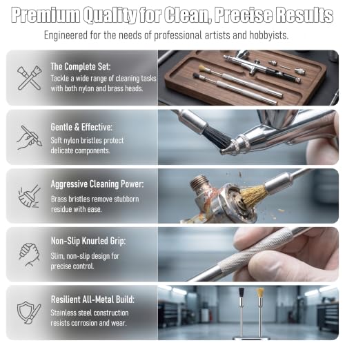 Spray Gun Cleaning Kit, Airbrush Cleaning Kit, Universal Paint Gun Cleaner Brushes Set, Paint Sprayer Cleaning Kit
