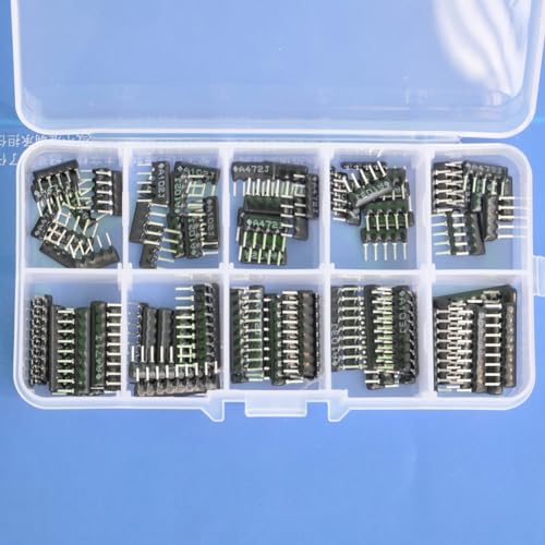 Electronics-Salon Thick Film Network Resistor Assortment Kit, Array Resistor, Bussed Type, 1/8W, SIP-5 and SIP-9 470 1K 4.7K 10K 47K ohm.