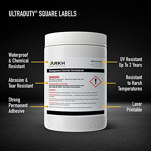 Avery® UltraDuty® GHS Labels, Waterproof, 1 X 1" White Square Labels , 4800 Total, Use with Laser Printers - size: 1" X 1", style: 4,800 labels
