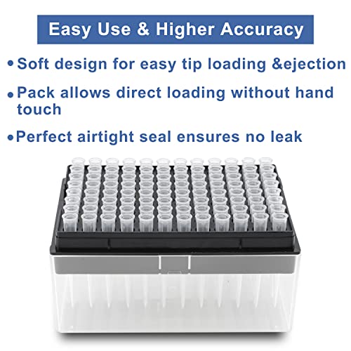 ONiLAB 200µL Universal Pipette Tips, 96 Tips/Rack, DNase/RNase Free - size: 200ul