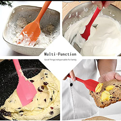 8 Pieces Silicone Spatulas,8.5 inch Non-stick Spatulas with Stainless Steel Core,Heat Resistant-500℉, One Piece Design,Food Grade Silicone, Dishwasher Safe, for Mixing,Cooking,Baking (8.5 inch) - size: 8.5 INCHES