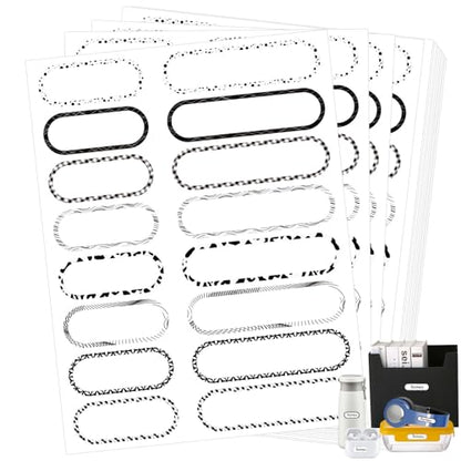480 Baby Bottle Labels for Daycare, Waterproof Self-Laminating,Black/White - style: Black & White