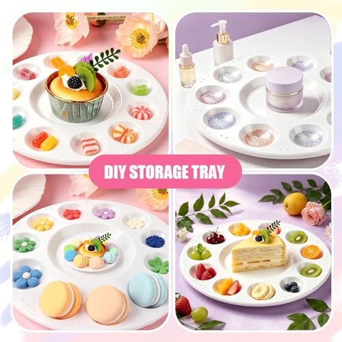 36 Pcs Plastic Paint Tray Palettes, White Mixing Paint Holders for Watercolor & Acrylic, Painting Supplies for Students, Art Class, DIY Crafts, Paint Parties