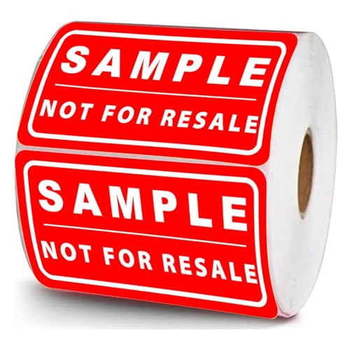 Sample, Not for Resale Labels Not for Resale Stickers Inventory Labels