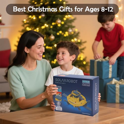 6-in-1 Solar Robot Building Kit for Boys Aged 8-13, Educational Robotic Toys for Kids, Science Kits STEM Toys Birthday Gifts for 8 9 10 11 12 Years Old Boys Girls Teens (Yellow) - color: Yellow