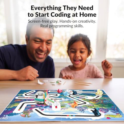 Ozobot Ozo at Home: Interactive STEM Coding Robot for Kids Ages 5+, Screen-Free Learning with Color Code Markers, Blockly Programming, Includes Charging Cable & Protective Case, Homeschool Approved