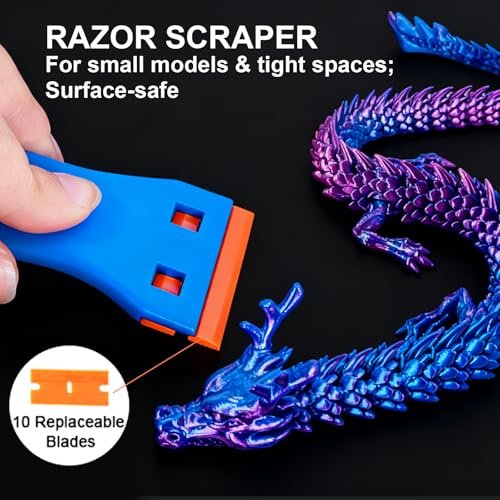 53Pcs 3D Printer Tool Kit,3D Printing Accessories Includes Nozzle Cleaning Kit,Deburring Tool,Scraper,Storage Bag,Suitable for 3D Print Cleaning, Removing, Finishing