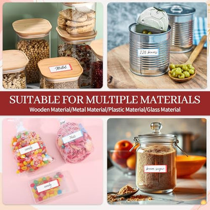 1000 Food Labels, Removable Freezer Labels with Dispenser, Red/Blue - size: 1 x 3 in