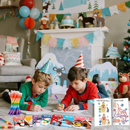 BenLouis 24 Pack Winter Mini Activity Books for Kids ages 4-8-16 - style: Winter