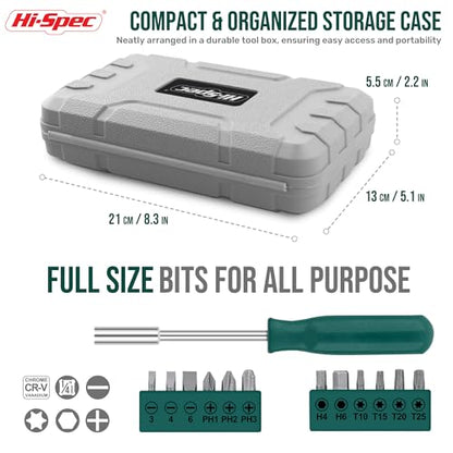 Hi-Spec Small Tool Kit Compact Set for Home and Office DIY, Green - color: Green