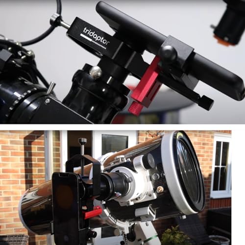 tridaptor - Universal Digiscoping Adapter | High-Precision Phone to Telescope 3-Axis Metal Holder Mount for Spotting Scope Monocular Microscope|Fits 2.4" Eyepiece Max&Most Cell Phone Camera - color: TRIDAPTOR (without Bluetooth)