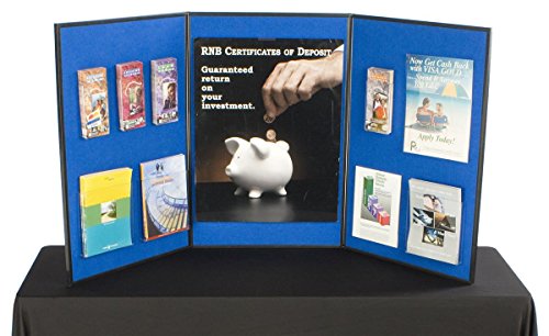 Displays2go Tri Fold 3-Panel Display Board, 72 x 36 - size: 72"W x 36"H