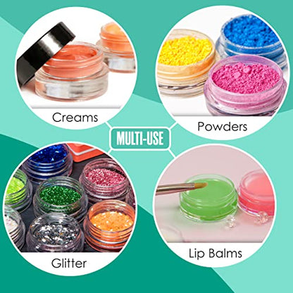 Sample Jars with Lids, Empty Dab Containers, Wax, 3 Gram, 50 PK - color: Black, size: 50 Pack