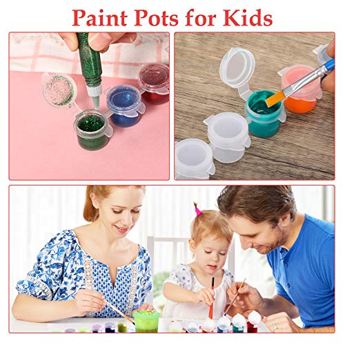 Zonon 80 Strips 480 Empty Paint Pots, Paint Container Strip Storage, 5 ml