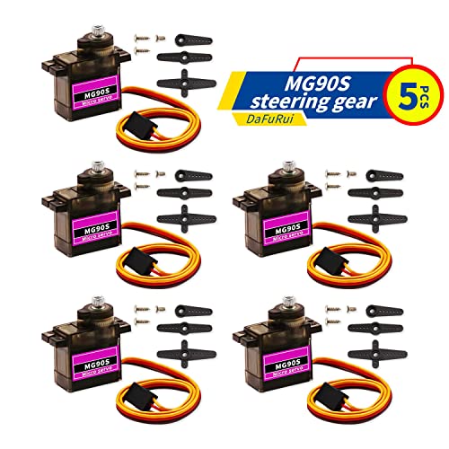 5PCS MG90S 9G Mini Metal Gear Micro Servo for Arduino RC Robot - style: 5PCS MG90S