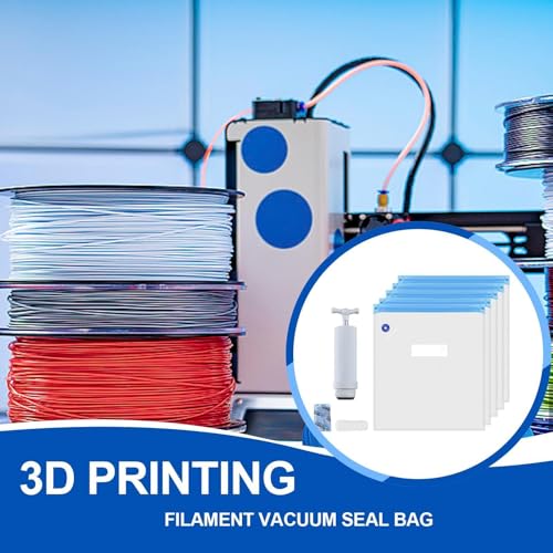 Filament Vacuum Bag - Filament Dryer | Spool Storage Sealing Bags Dust Proof Humidity Resistant for Keeping Dry with Sealing Clips Hand Pump - color: Vacuum Seal Bag Set 1