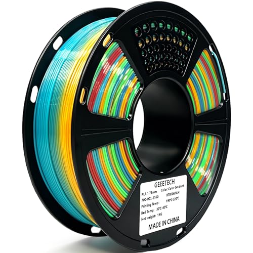 Geeetech Rainbow PLA Filament 1.75mm, Multicolor Gradient for AMS - color: 1kg Pla Rainbow