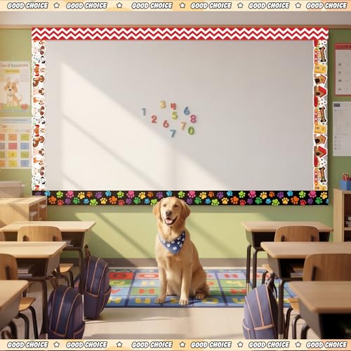 Containlol 118ft Bulletin Board Border Classroom Border, PET Dog Style - style: PET Dog Style