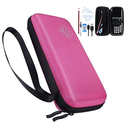 Hard EVA Shockproof Carry Case Bag Pouch for Texas Instruments TI-84 Plus CE/Color TI-83 Plus,TI-89 Titanium, HP 50G Graphing, Scientific Financial Calculators (Pink) - color: Pink