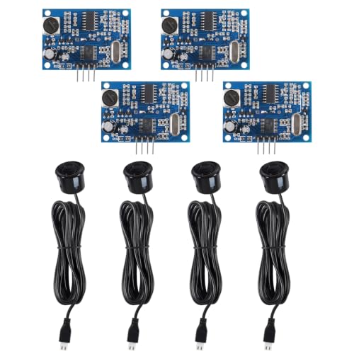 4Pcs JSN-SR04T Integrated Distance Measuring Sensor Transducer Module Ultrasonic Distance Measure with Waterproof Sensor Module JSN-SR04T-V3.0 - color: 4pcs
