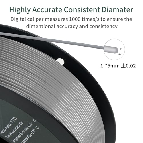 PLA 3D Printer Filament Bundle, Dimensional Accuracy +/- 0.02 mm, 16 x 1 kg Spool(35.2lbs), 1.75 mm，Black White Grey Red Green Blue Yellow Purple Silver Transparent Pink Orange Wood Brown - color: 16*1kg Multi
