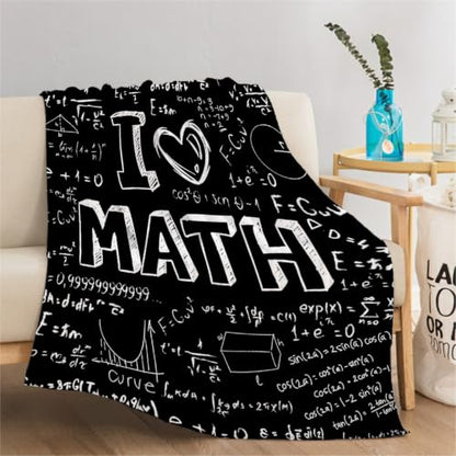 FUNBIRD Math Blanket Math Teacher Gift Appreciation Gifts for Math Lovers - color: Math1, size: 40"x50"-Kids/Throw Size