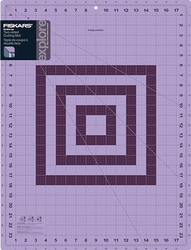 Fiskars 18" x 24" Self Healing Cutting Mat for Sewing, Lilac Mountain Haze - color: Lilac/Mountain Haze, size: 18"L x 24"W