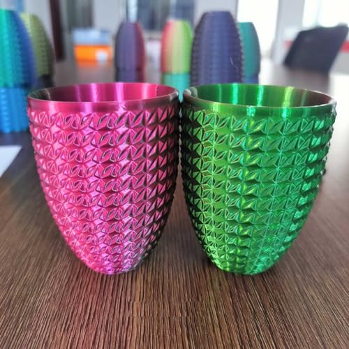 CC3D Silk Dual Color PLA Filament Red Green PLA Filament 1.75mm 1KG 3D Printer Filament Two Color Coextrusion Filament PLA Shiny Metallic Filament 3D Printing Material Red Green Bicolor PLA Filament - color: Silk Rose/Green