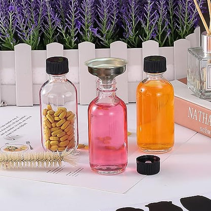 24pack 2oz Ginger Shot Bottles, Reusable Glass Shot Bottles with Caps - color: White, size: 24-pack