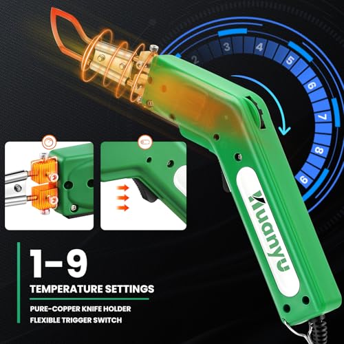 Huanyu Electric Hot Knife Rope Fabric Cutting Tool Kit 4 Blades 600° C
