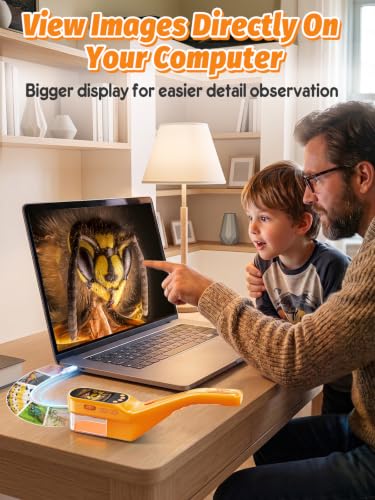 Acoath Microscope for Kids, Bug Catcher, 2.4" IPS Screen Bug Catching Kit - color: Orange