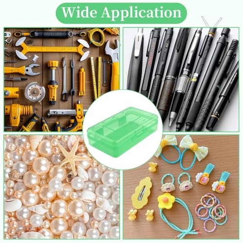 Pencil Box, Clear Pencil Case, Large Capacity Plastic Hard Pencils Case Crayon Box with Snap-Tight Lid Stackable for Kids Adult Student Pens Pencils School Supplies Storage Office Supplies, Green - color: Green